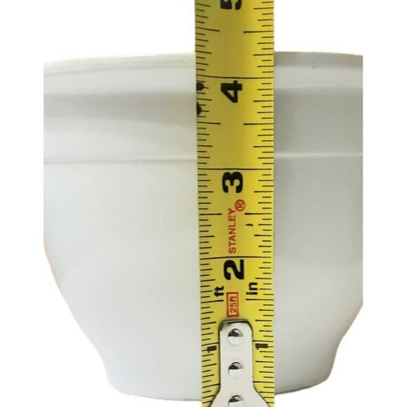 Robinson Ransbottom Pottery White Bowl Serving Dish Heavy Planter Pot Container - Picture 8 of 9